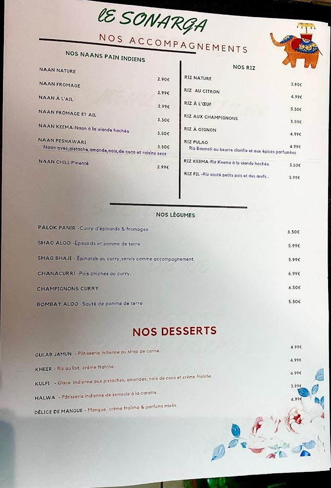 TRADITIONAL INDIAN FOOD - Menu Image 1